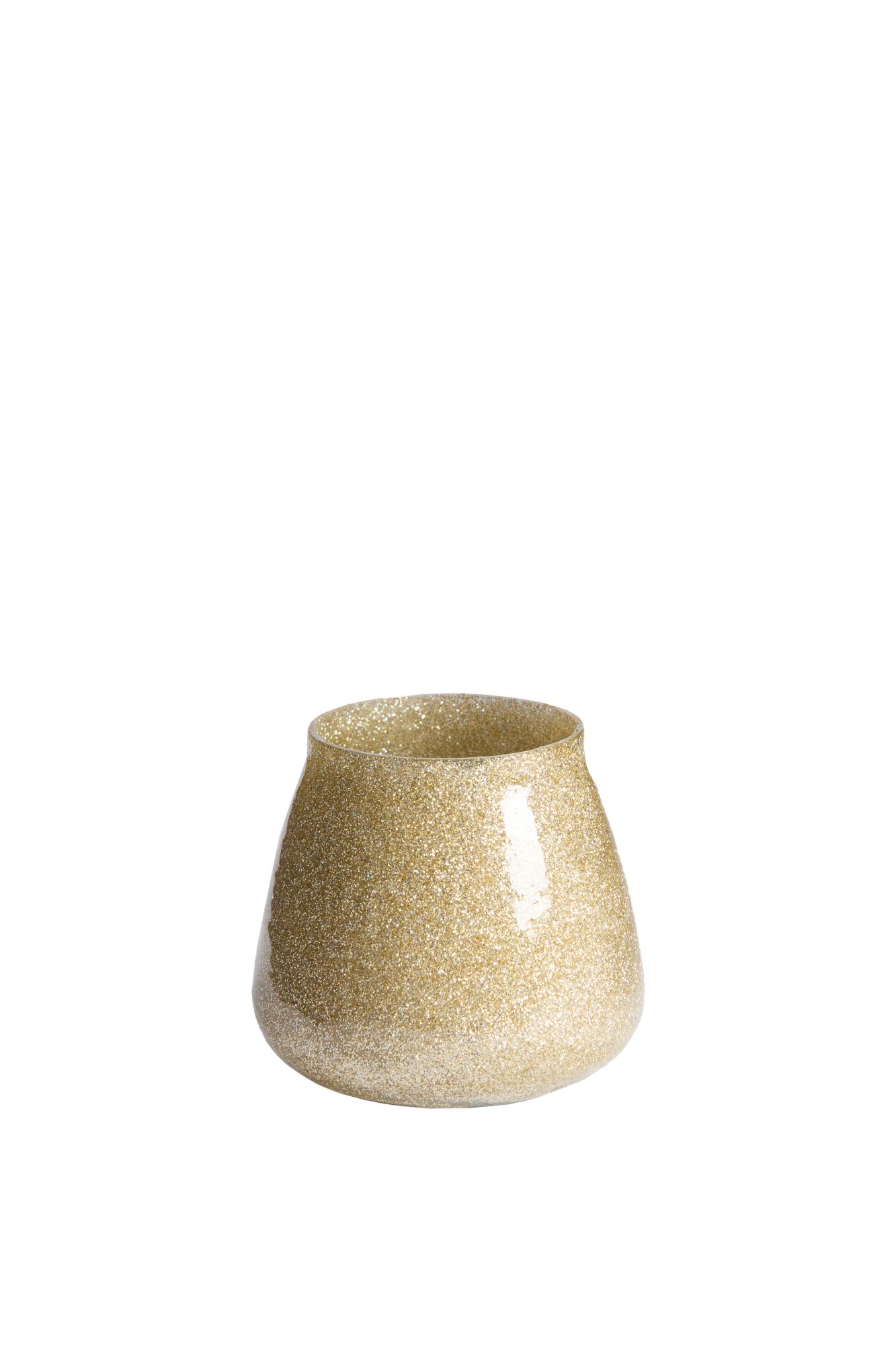 Legoli Theelicht Ø9x9 cm glitter crème
