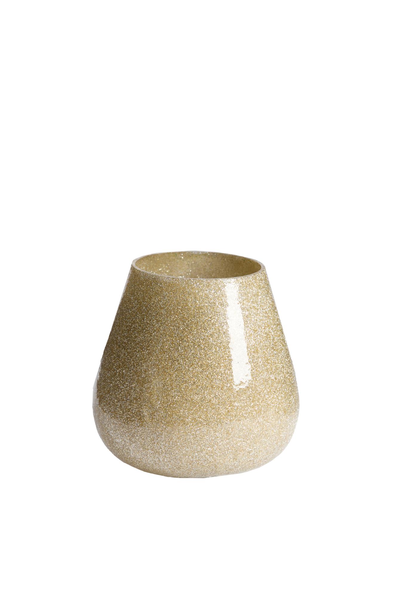 Legoli Theelicht Ø12x12 cm glitter crème
