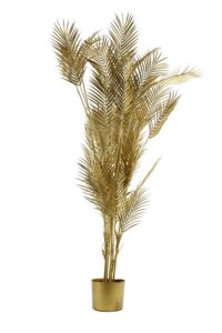 Palmtree Ornament in pot Ø115x160 cm metallic goud