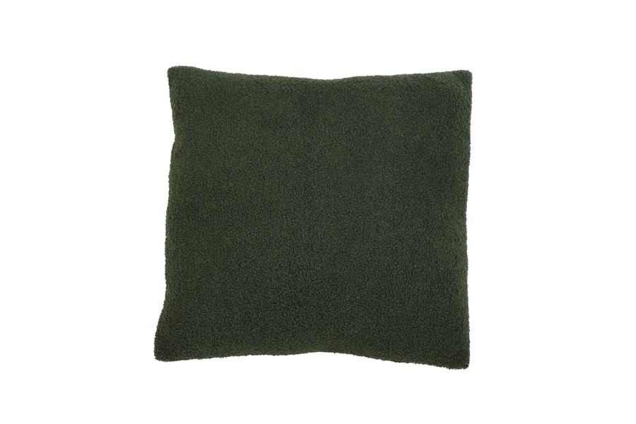 Teddy Kussen 45x45 cm donker olijf groen