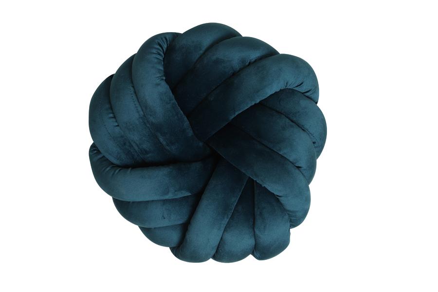 Knot Kussen 33x33 cm velvet petrol