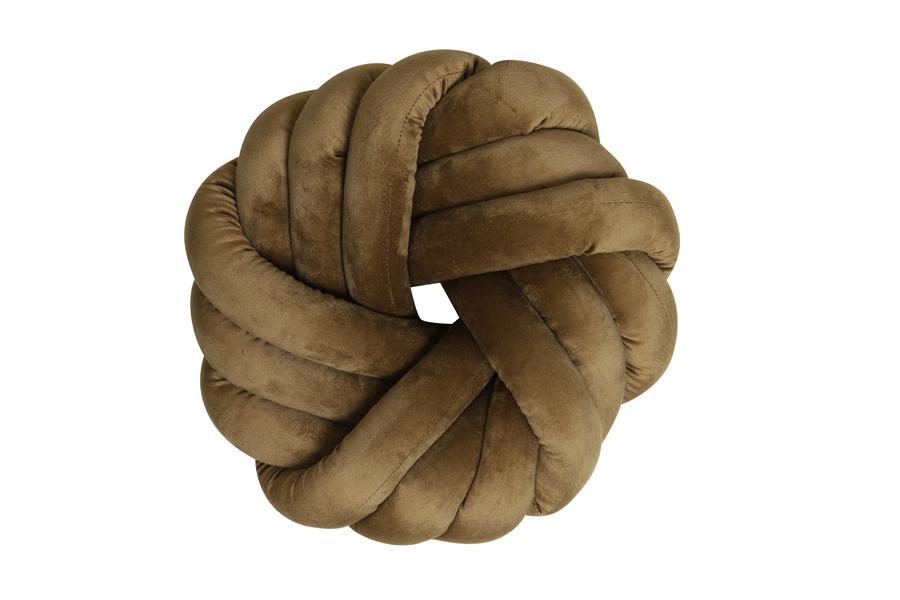 Knot Kussen 33x33 cm velvet karamel