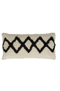 Fulda Kussen 60x30 cm naturel-zwart