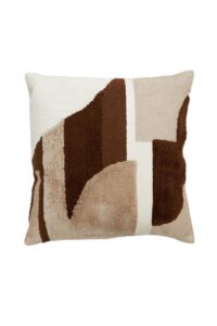 Lauro Kussen 45x45 cm crème-donker bruin