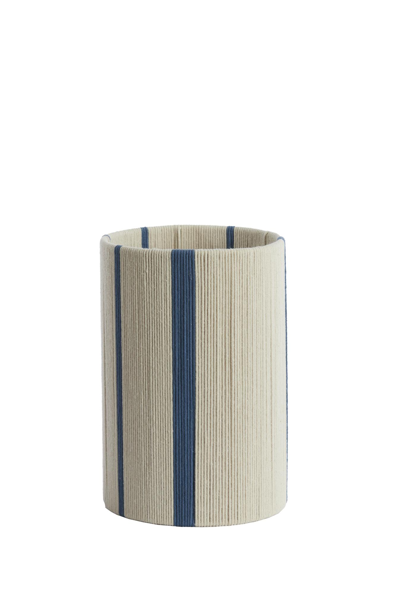 Medan Kap cilinder 20-20-30 cm crème+blauw