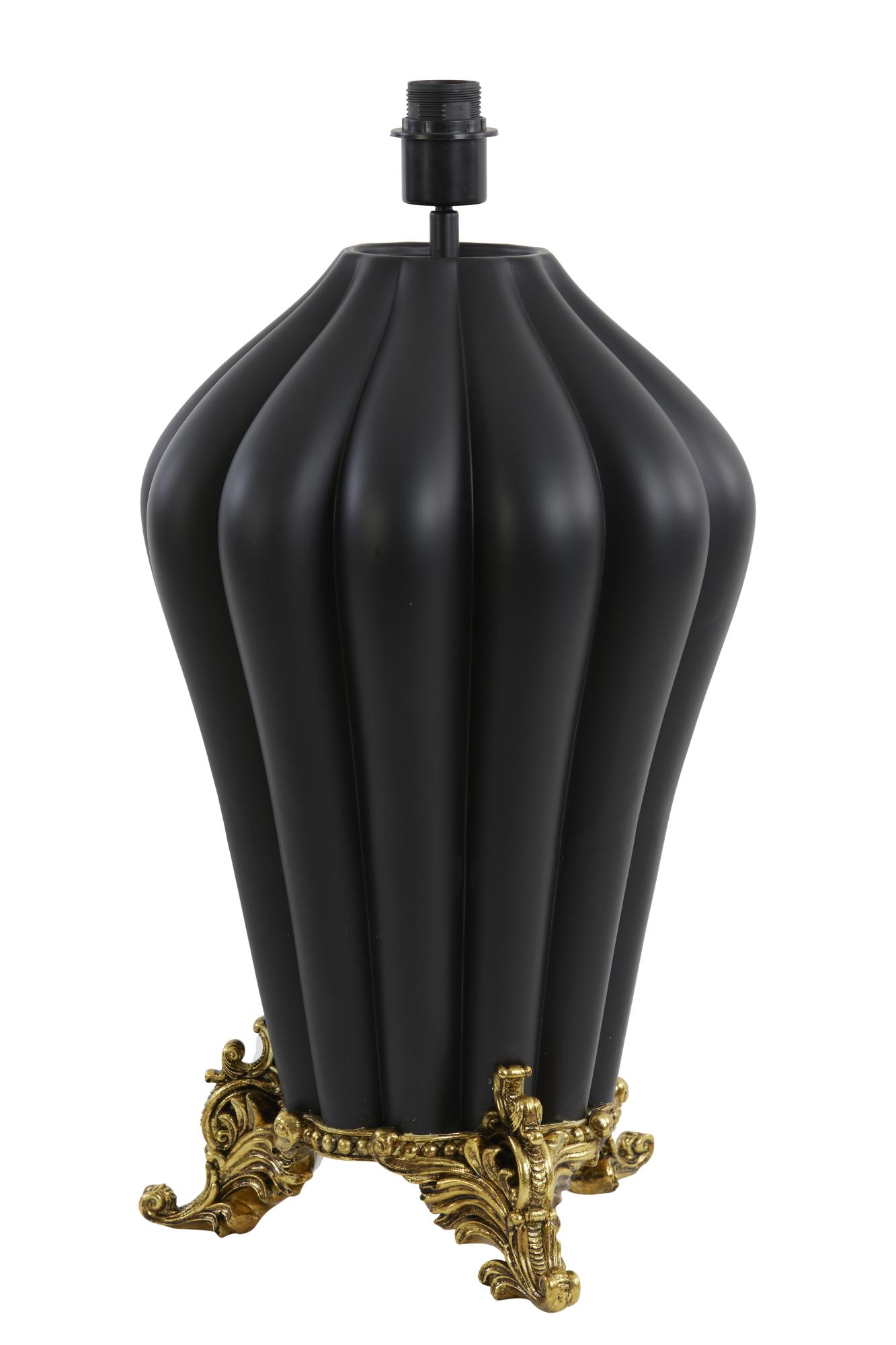 Sayang Lampvoet Ø34x62 cm mat zwart-antiek brons