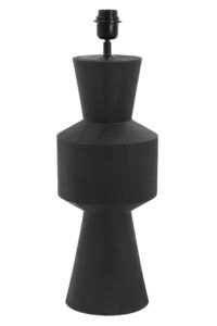 Gregor Lampvoet Ø20x60 cm hout mat zwart