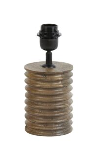 Mauro Lampvoet Ø11x25 cm hout mat bruin