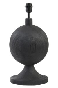 Tomasso Lampvoet Ø25x50 cm hout mat zwart