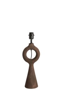Sabuli Lampvoet 12x16x39 cm hout mat donker bruin