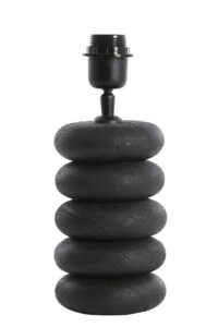Budongo Lampvoet Ø12x21 cm hout zwart