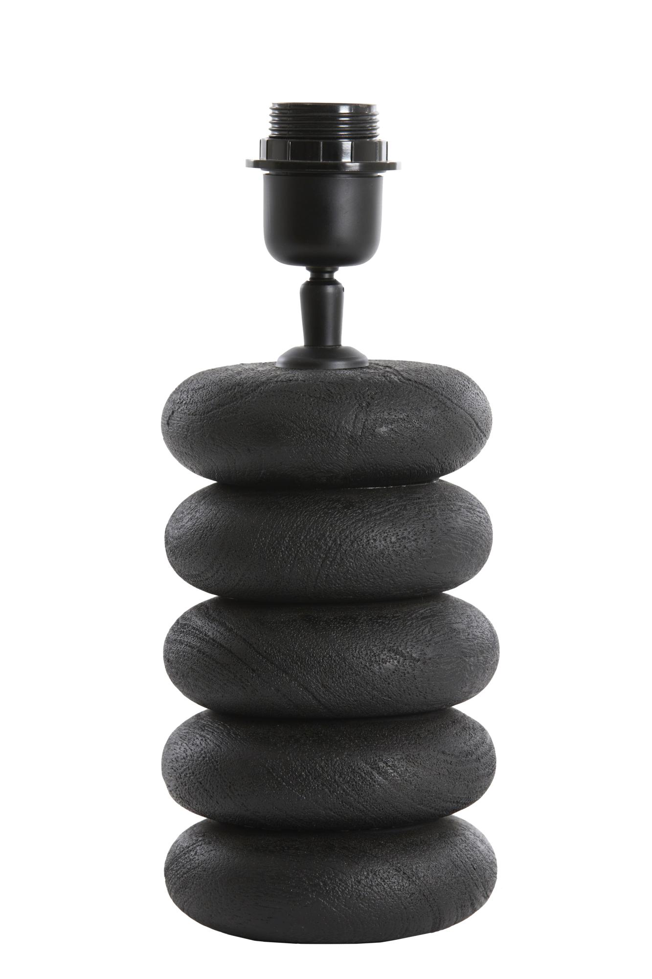 Budongo Lampvoet Ø12x21 cm hout zwart