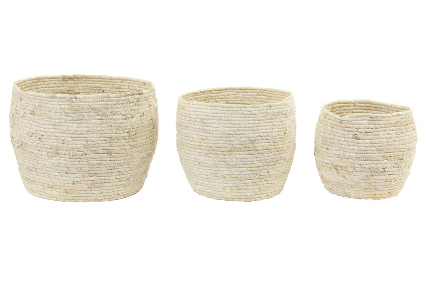 Parejo Mand S/3 max Ø35x28 cm naturel