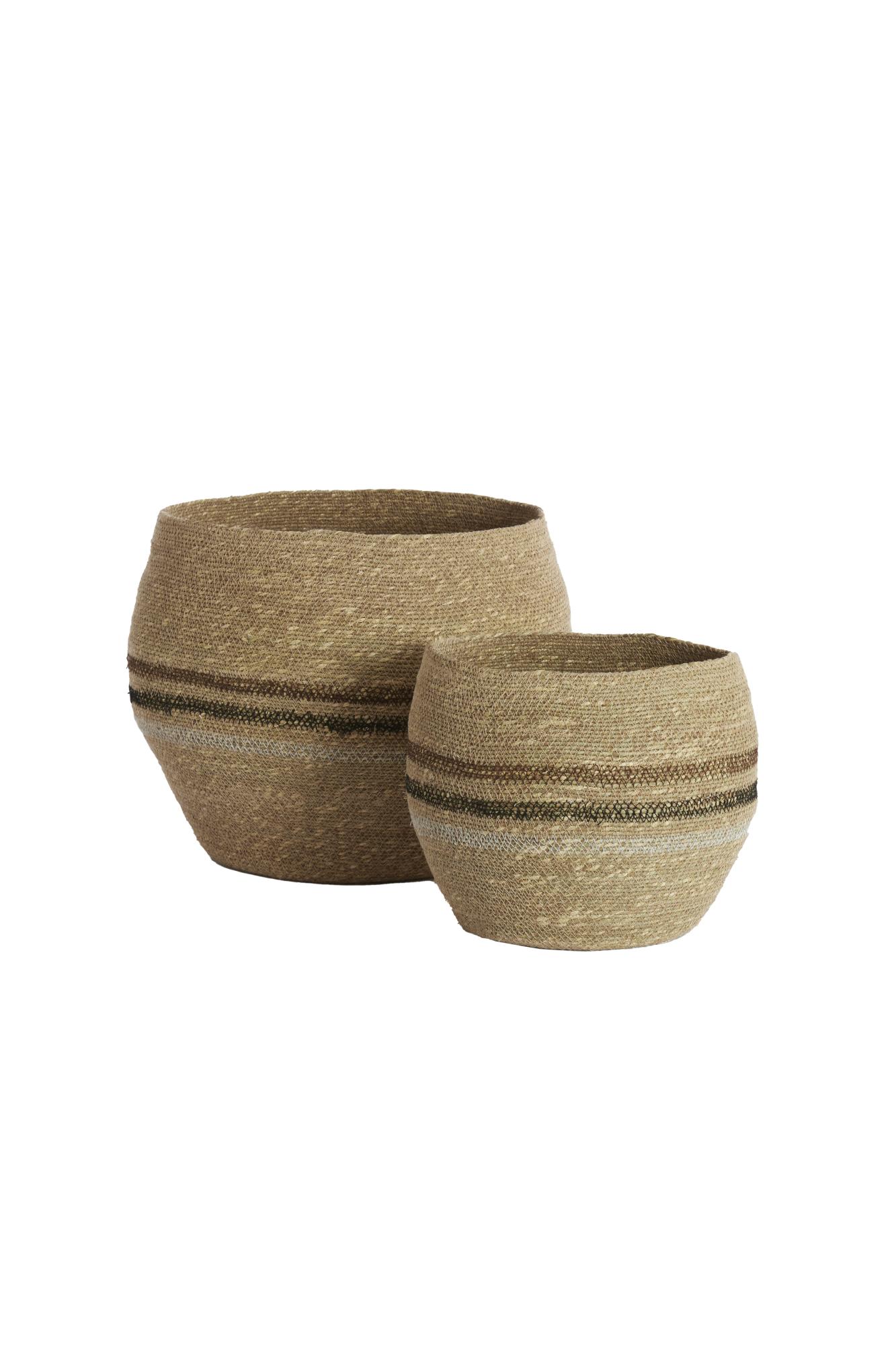 Circello Mand S/2 Ø30x24+Ø38x33 cm naturel
