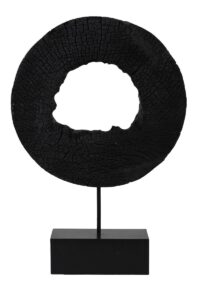 Xerra Ornament op voet 35x10x53 cm hout zwart