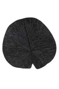 Leaf Ornament hang 44x44 cm zwart