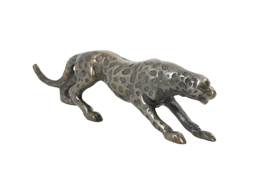 Sisoko Ornament 50x10x12 cm panter antiek brons