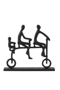 Cycle Ornament 35x7x32 cm mat zwart