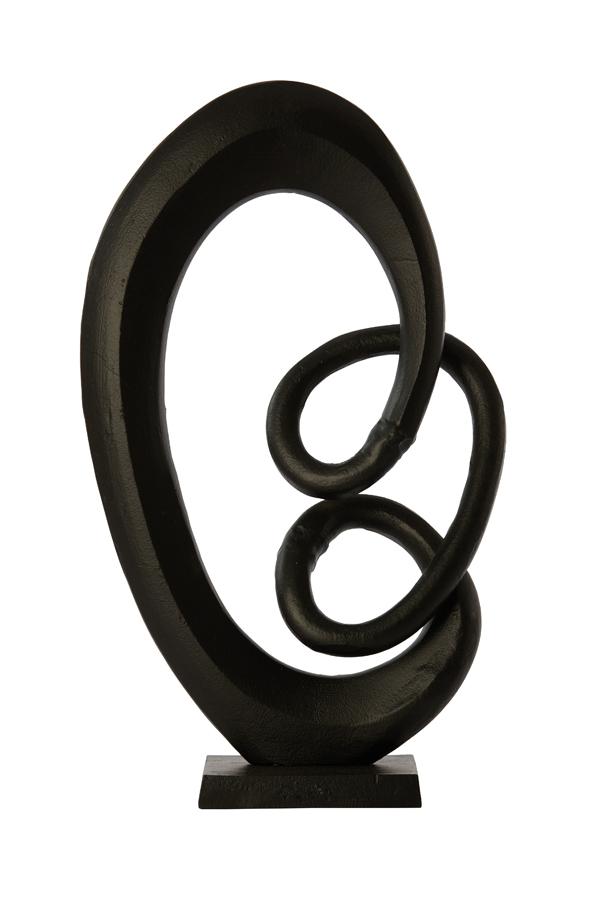 Eddy Ornament 25x25x43 cm mat zwart