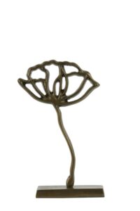 Papaveru Ornament op voet 22x6x36 cm antiek brons