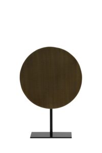 Rasim Ornament op voet 30x10x43 cm antiek brons+zwart