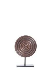 Pilar Ornament op voet 25x10x35 cm antiek koper+zwart