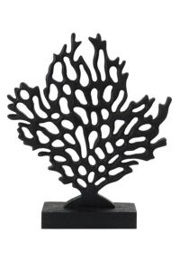 Rizal Ornament 36x10x40 cm hout mat zwart
