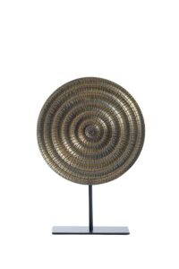 Pilar Ornament op voet 35x10x50 cm antiek brons+zwart