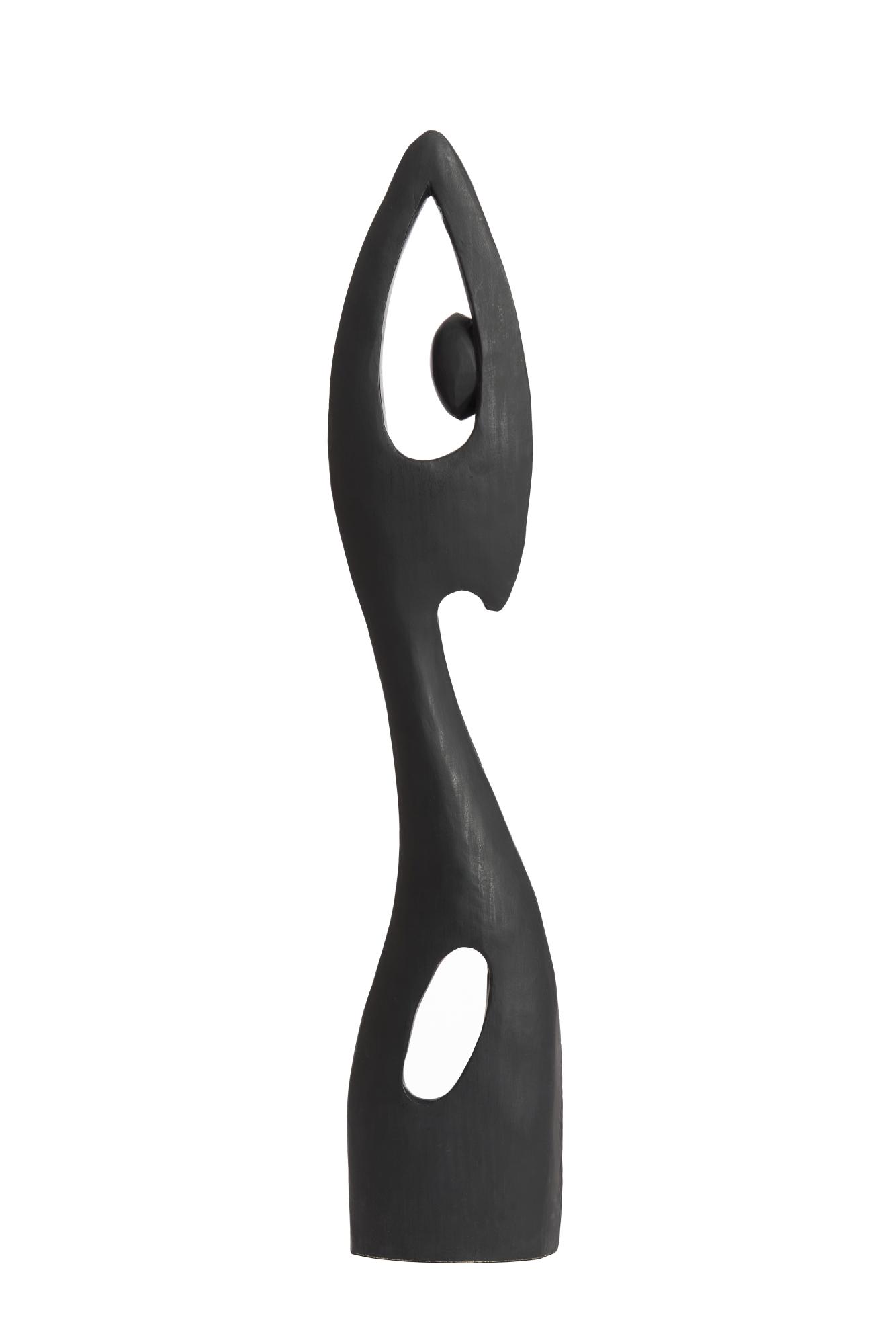 Mujer Ornament 12x6x67 cm hout zwart