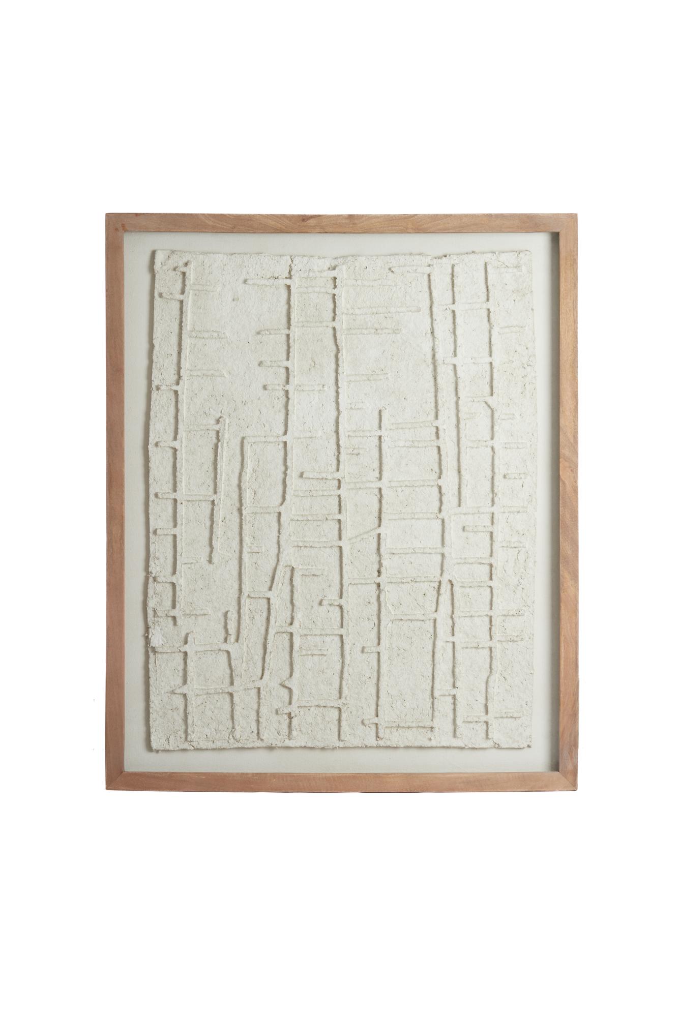 Haipa Wandornament 74x2x90 cm papier-maché crème