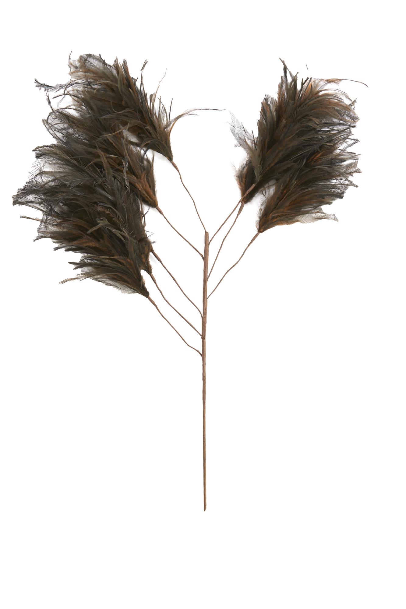 Feather Ornament 8 veren 95 cm donker groen