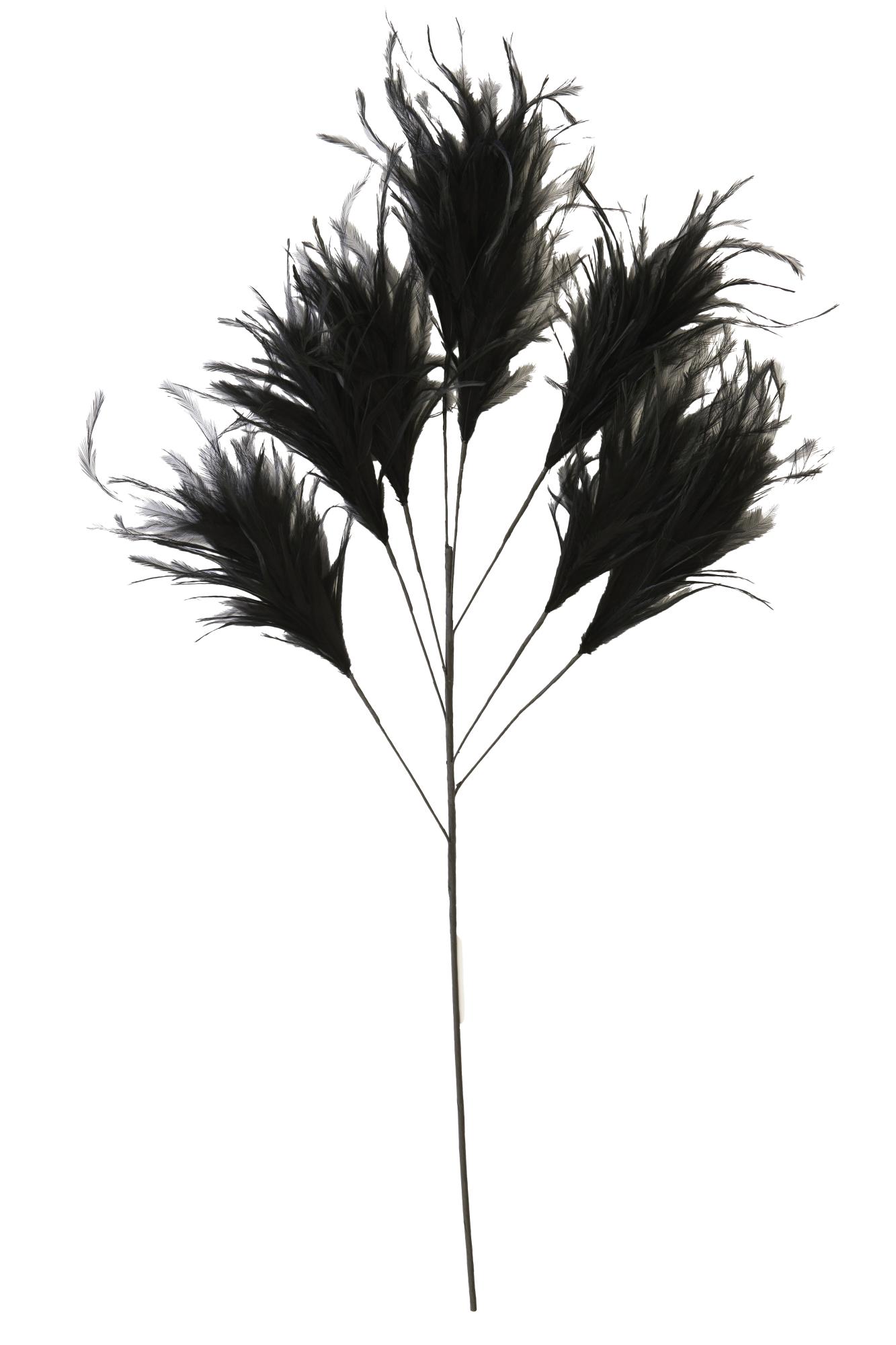 Feather Ornament 8 veren 95 cm zwart