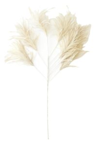 Feather Ornament 8 veren 95 cm wit