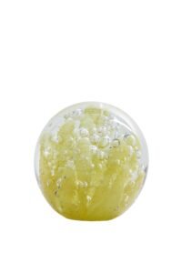 Coral Ornament Ø10x10 cm glas geel