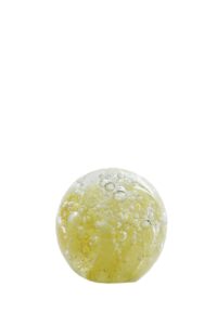 Coral Ornament Ø8x8 cm glas geel