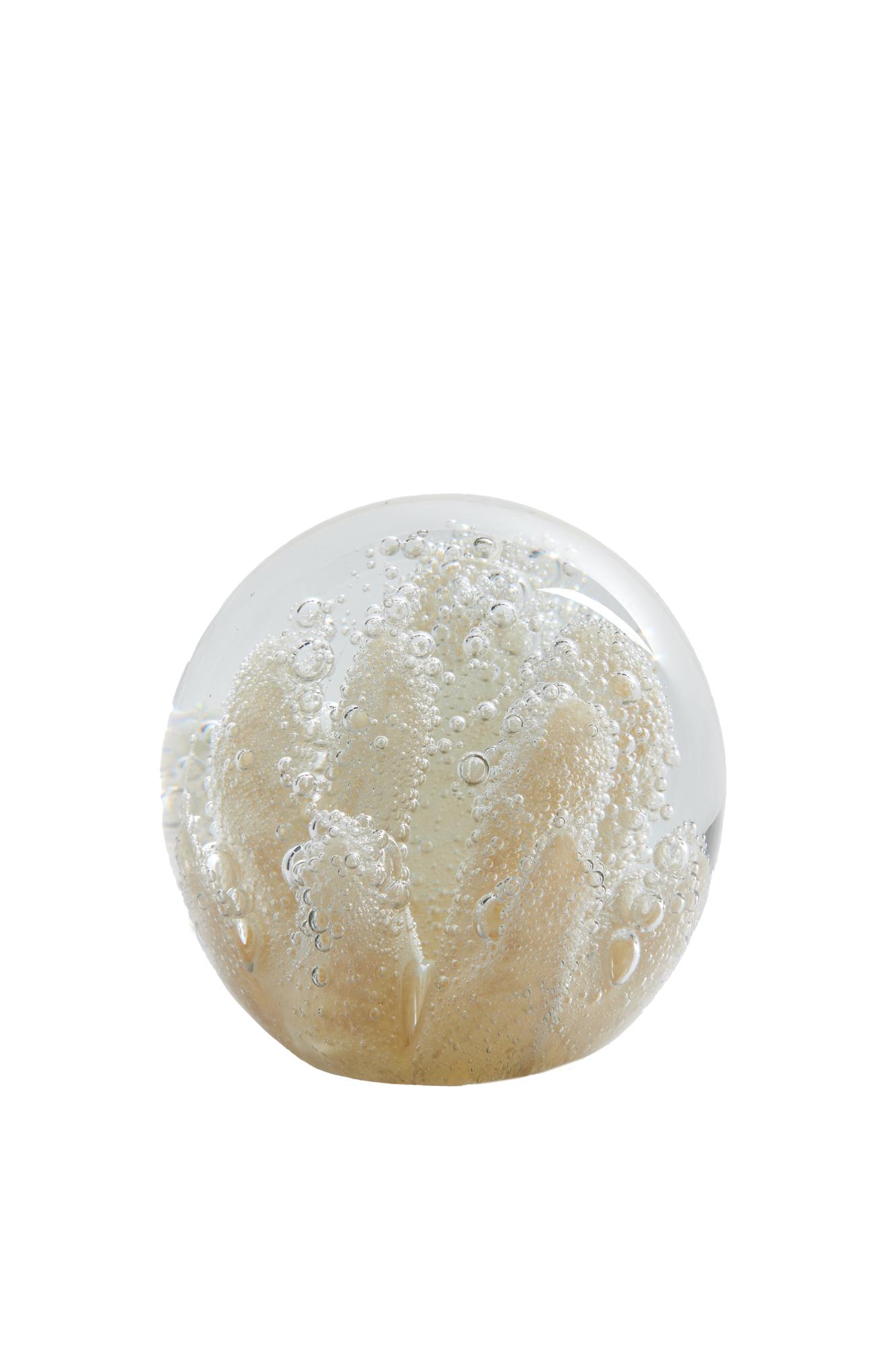 Coral Ornament Ø10x10 cm glas crème