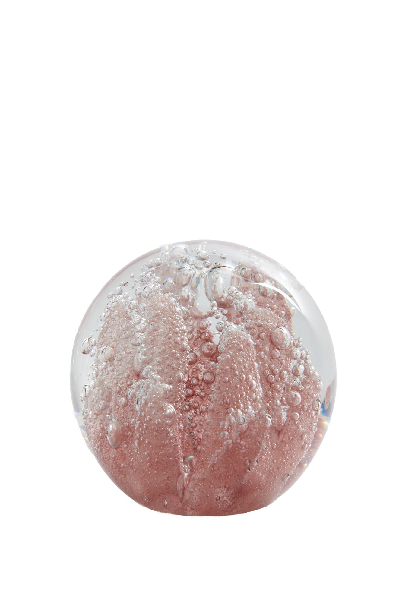 Coral Ornament Ø10x10 cm glas licht roze