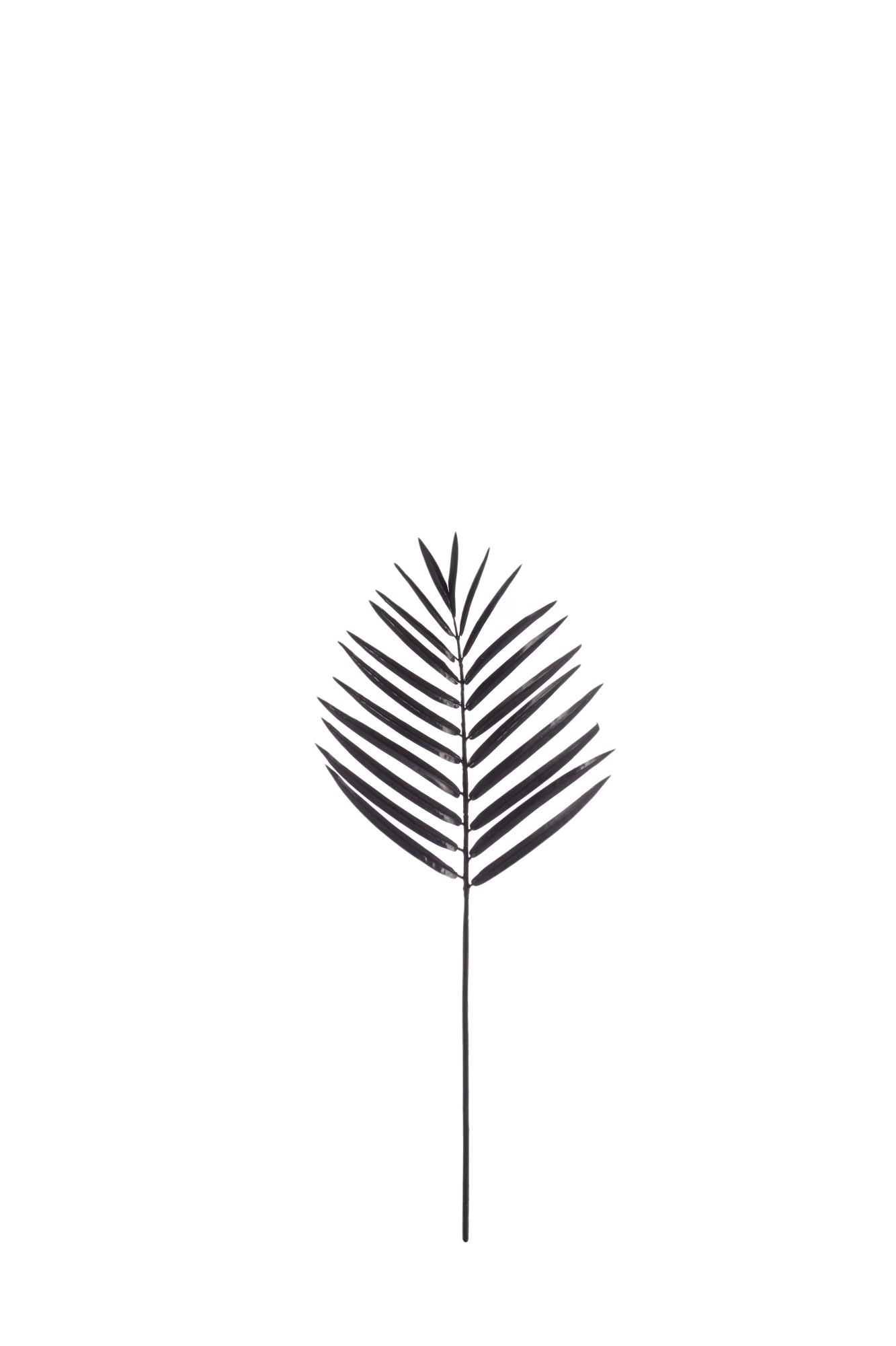 Palm Ornament 30x78 cm metallic zwart
