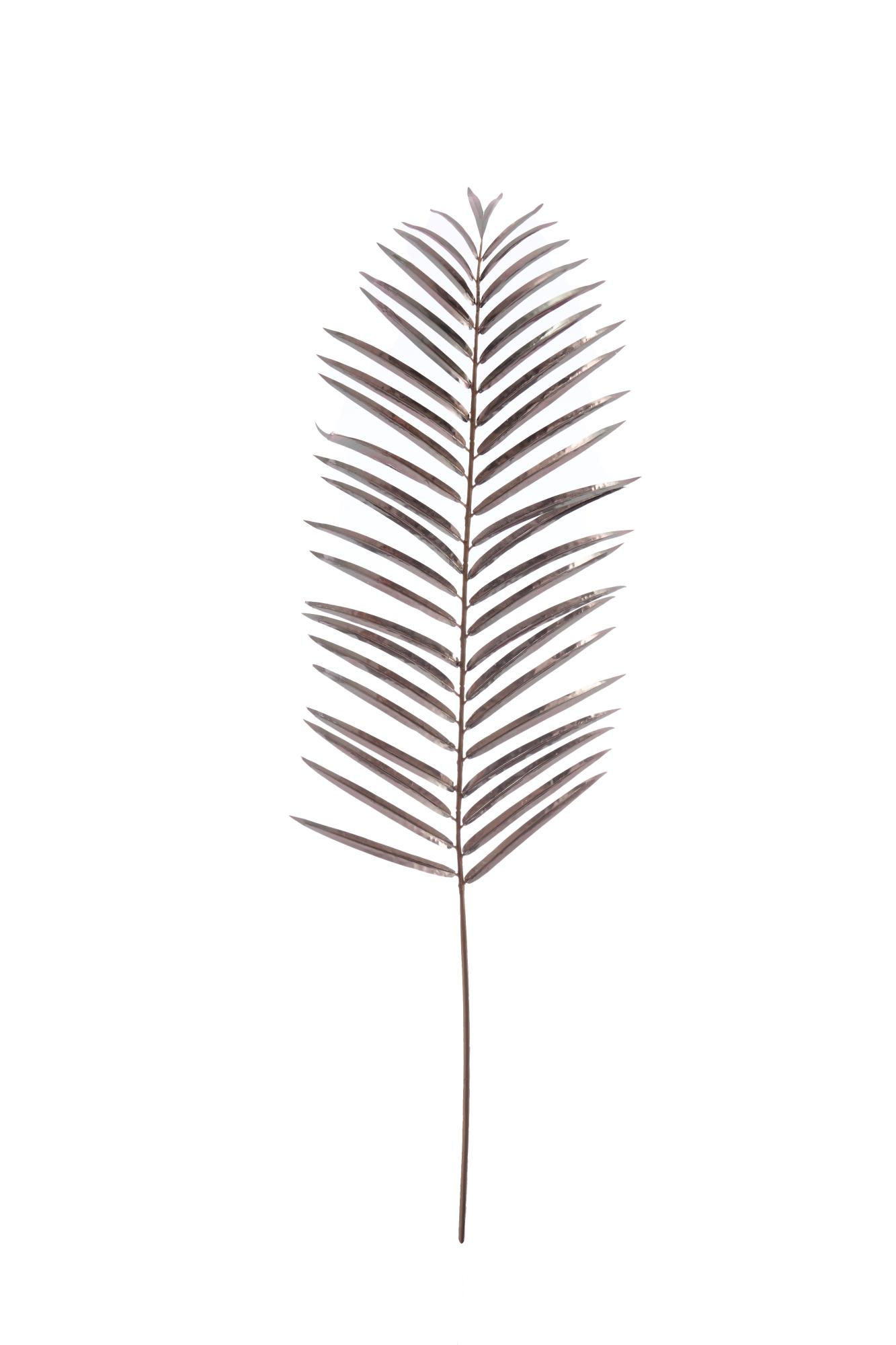 Palm Ornament 35x105 cm metallic grijs