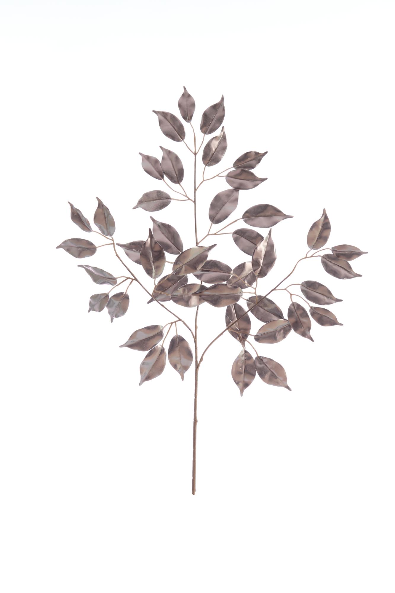 Ficus Ornament 45x74 cm metallic grijs