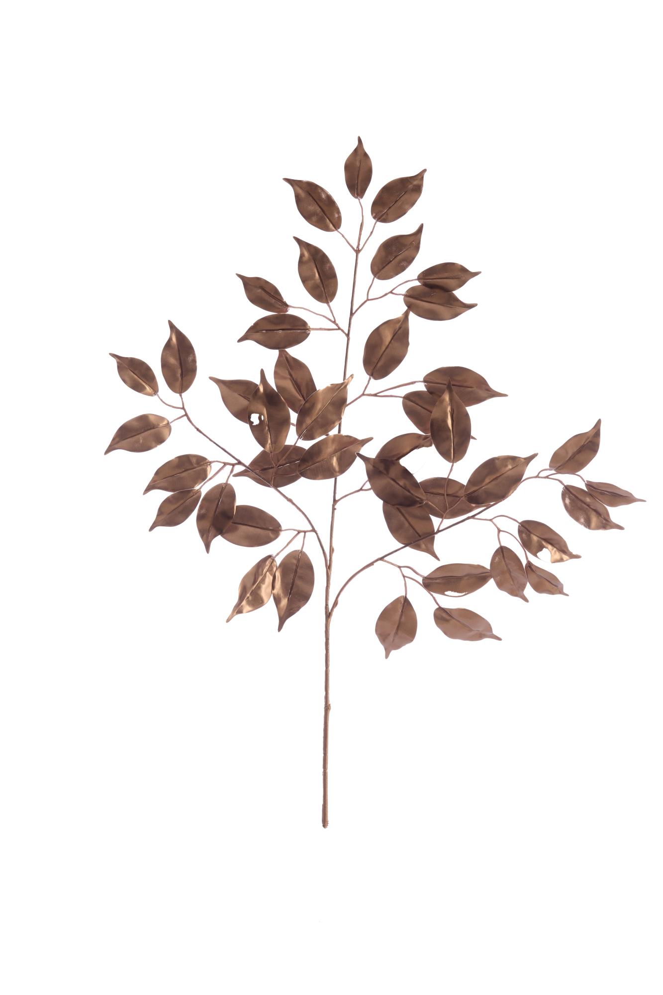 Ficus Ornament 45x74 cm metallic donker brons