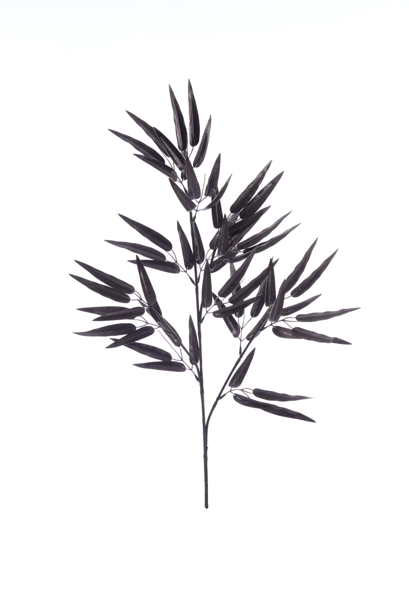 Bambo Ornament 40x74 cm metallic zwart