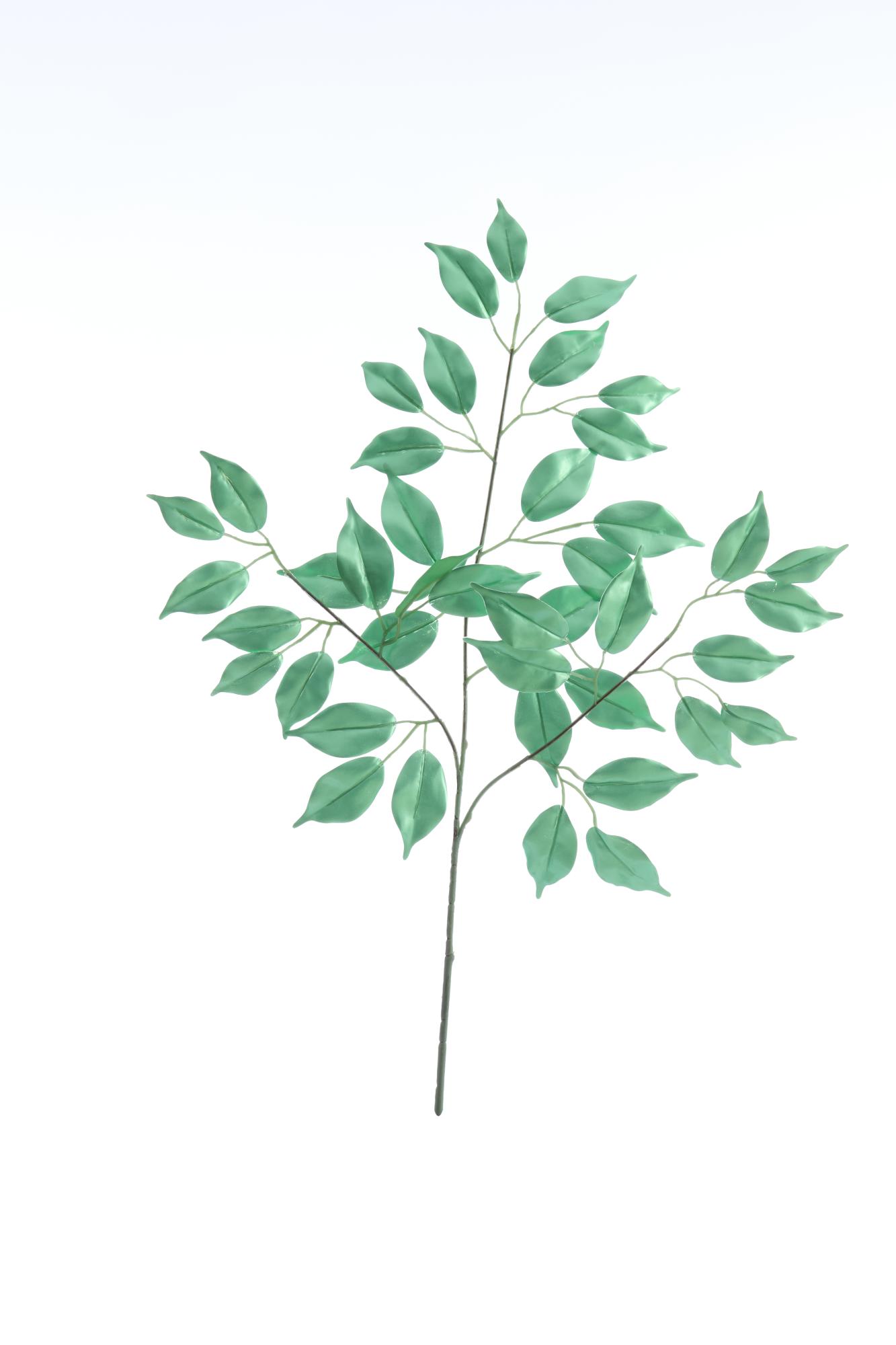 Ficus Ornament 45x74 cm metallic groen