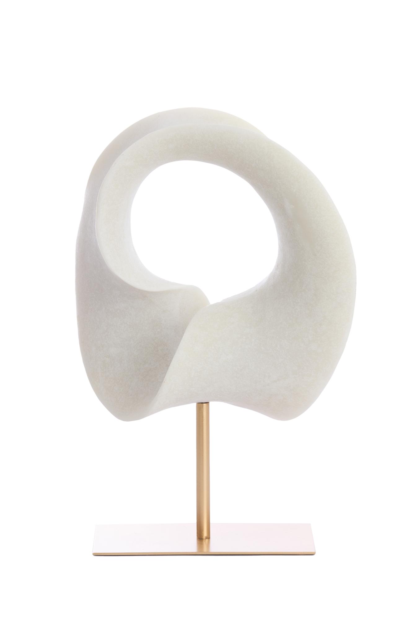 Vodice Ornament op voet 34x18x43 cm crème+antiek brons