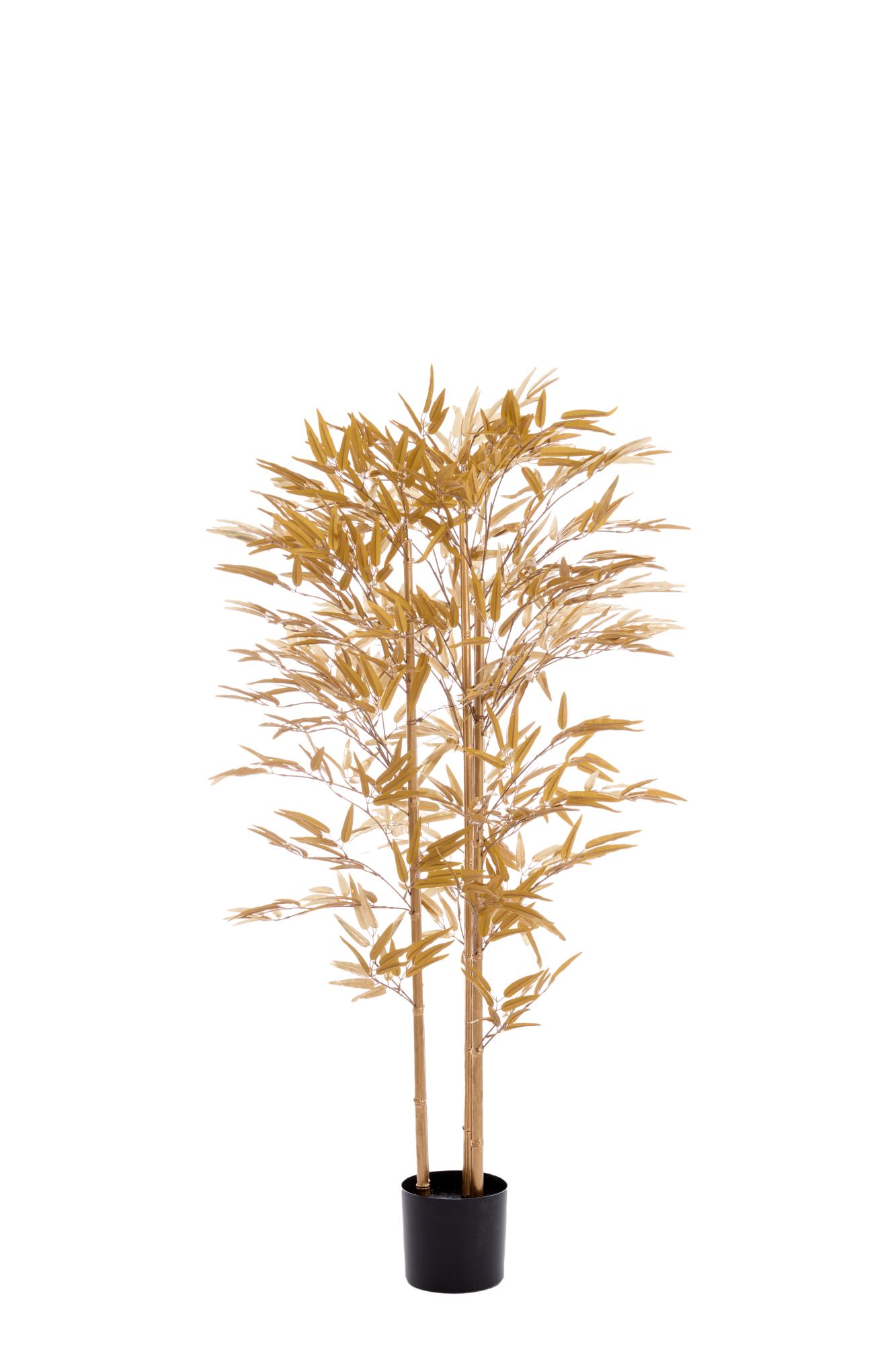 Bambo Ornament in pot 152x90x152 cm metallic licht goud
