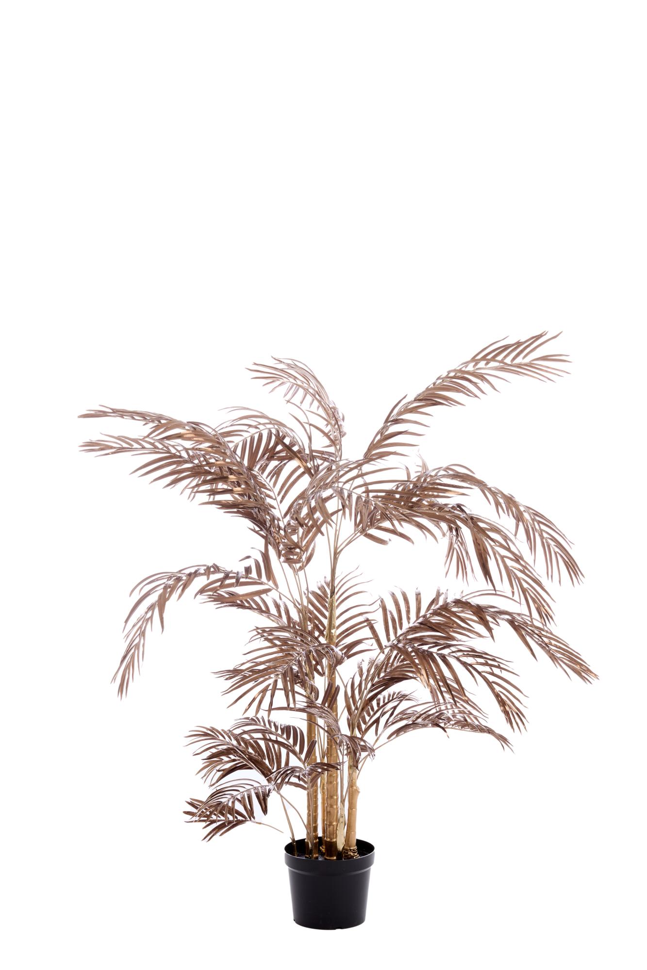 Palm Ornament in pot 135x145x135 cm metallic donker brons
