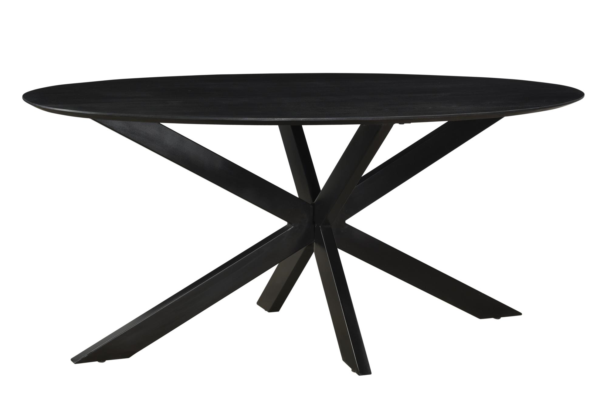 Oscar eetkamertafel oval black 180 cm
