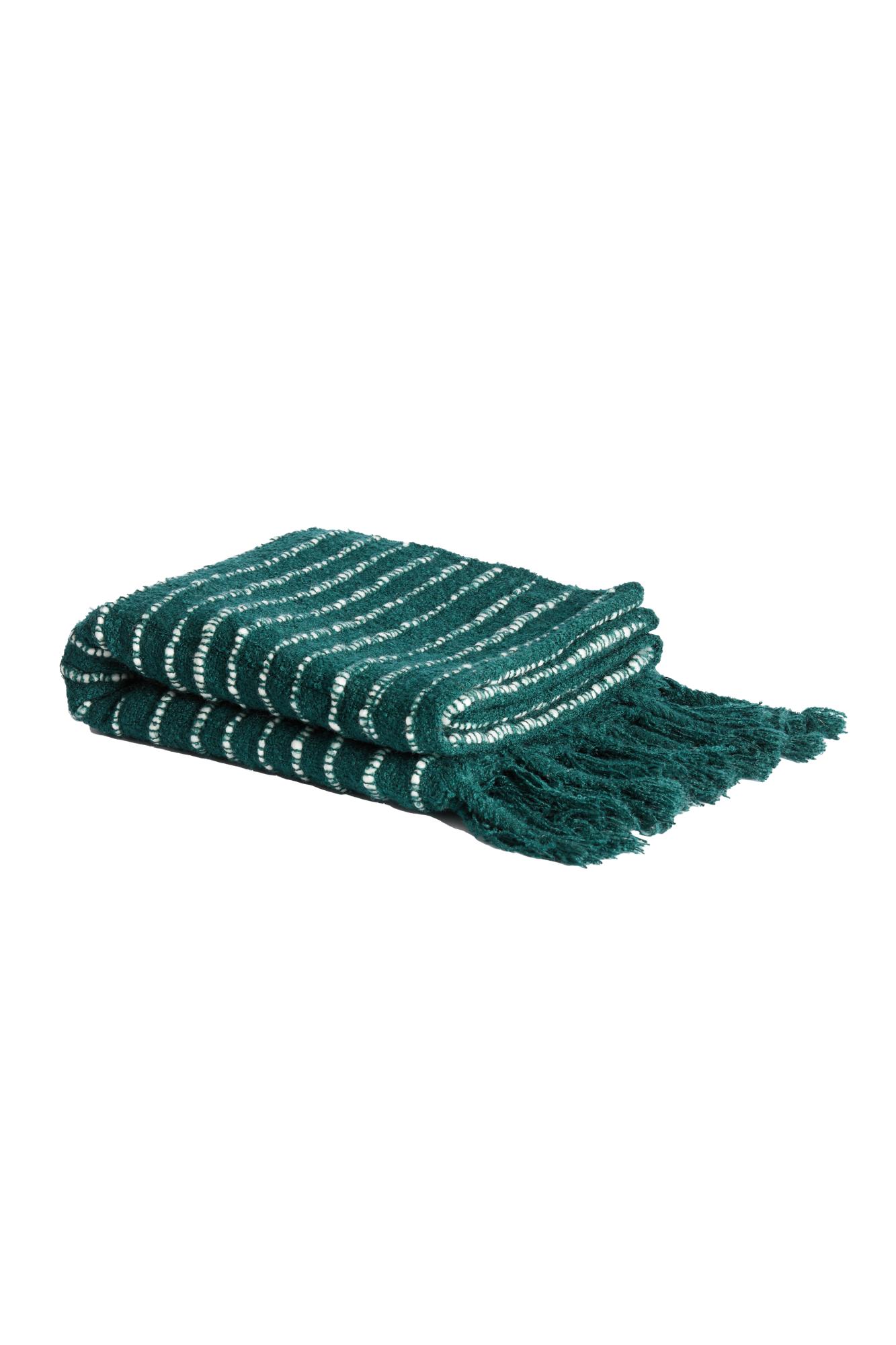Alcoba Plaid 170x130 cm donker groen+wit