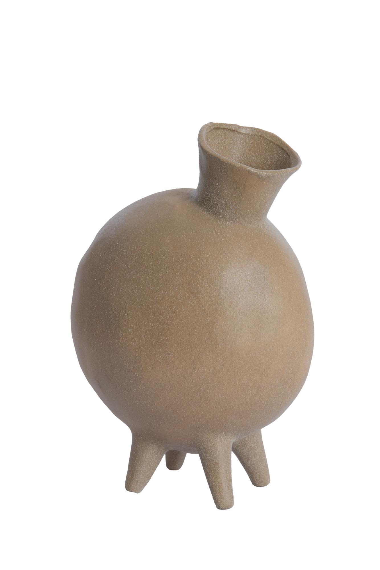 Bugibba Vaas deco 20x15x29 cm mat bruin