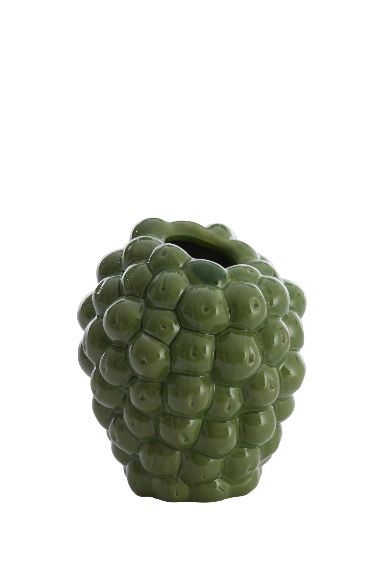 Grape Vaas deco Ø18x21 cm keramiek groen